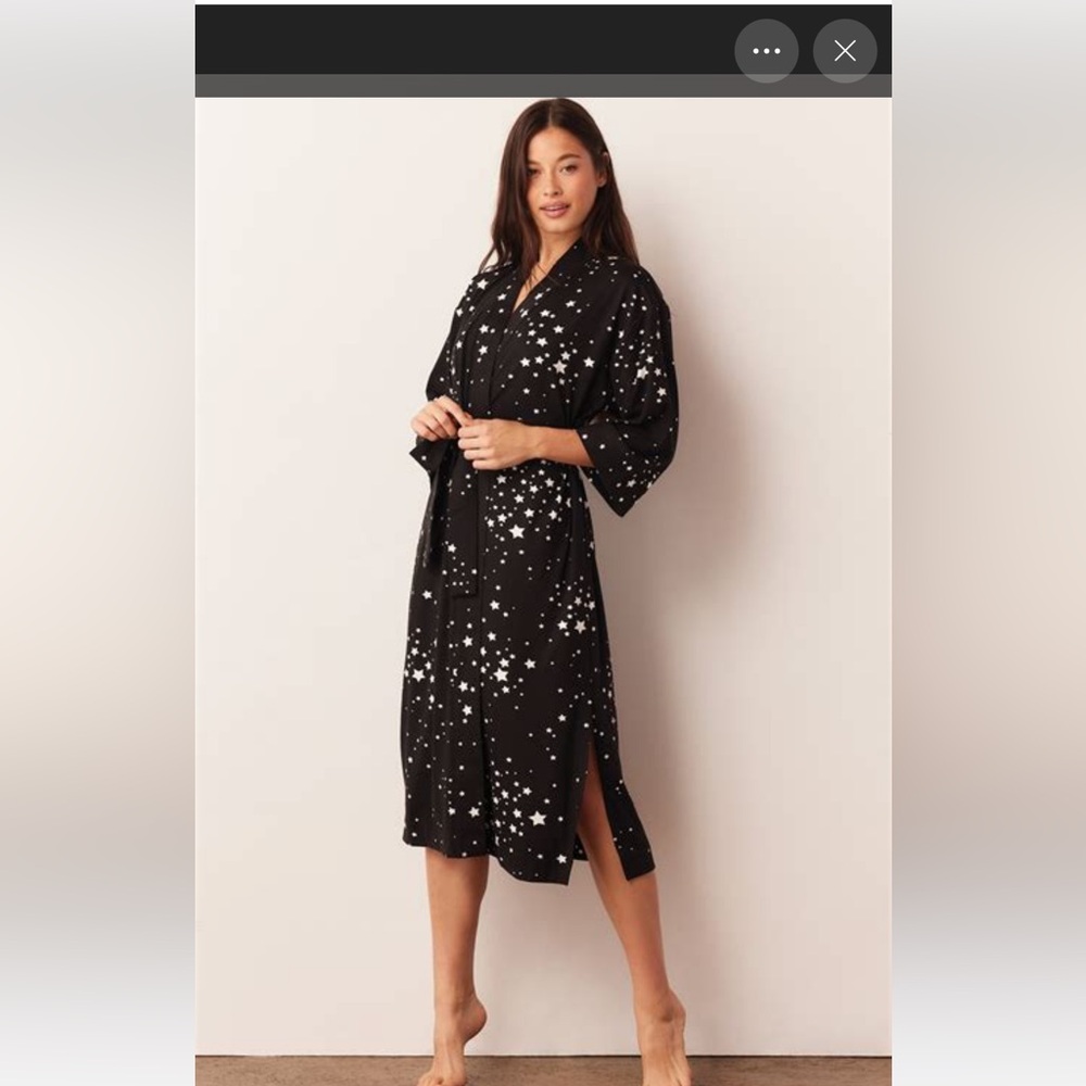 Black Starry Women's Robe